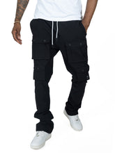 Load image into Gallery viewer, M1633 Colton 34” Stack Nylon/Spandex Sweat Pants - Black
