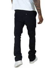 Load image into Gallery viewer, M1633 Colton 34” Stack Nylon/Spandex Sweat Pants - Black