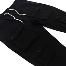 Load image into Gallery viewer, M1633 Colton 34” Stack Nylon/Spandex Sweat Pants - Black