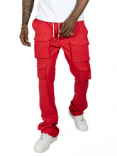 Load image into Gallery viewer, M1633 Colton 34” Stack Nylon/Spandex Sweat Pants - Red