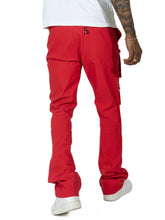 Load image into Gallery viewer, M1633 Colton 34” Stack Nylon/Spandex Sweat Pants - Red