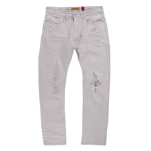 Load image into Gallery viewer, M1932 Makobi Brighton Shredded Twill Jeans - Gray