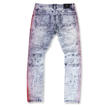 Load image into Gallery viewer, M1938 Paint Stroke Shredded Denim Jeans - Light Wash