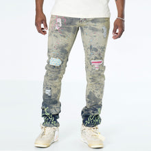 Load image into Gallery viewer, M1952 Makobi Fire Shredded Jeans - Dirt Wash