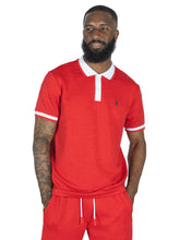 Load image into Gallery viewer, M384 Bellagio Knit Polo - Red