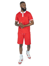 Load image into Gallery viewer, M384 Bellagio Knit Polo - Red