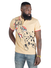Load image into Gallery viewer, M388 Verona Cheetah Polo Shirt- Khaki