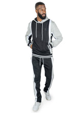 Load image into Gallery viewer, M4490 Beanchi Jacquard Hoody Set - Black
