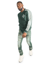 Load image into Gallery viewer, Sweatshirt | M4555 Lorenzo Jacquard Crewneck - Green