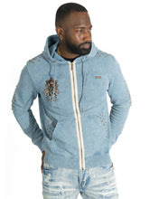 Load image into Gallery viewer, Fleece Hoodie | M5345 Bianco Zip Up - Blue