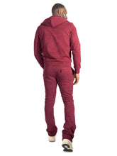 Load image into Gallery viewer, Set | M5455 Lorenzino Zip-Up Hoodie Set - Burgundy