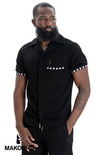 Load image into Gallery viewer, M863 Bianchi Jacquard Button Down - Black