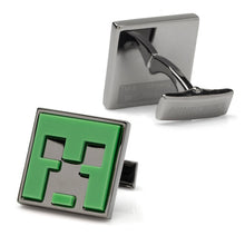 Load image into Gallery viewer, Minecraft Creeper Gunmetal Cufflinks