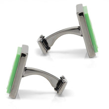 Load image into Gallery viewer, Minecraft Creeper Gunmetal Cufflinks