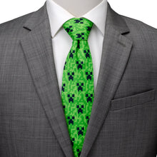 Load image into Gallery viewer, Minecraft Creeper Green Men's Tie