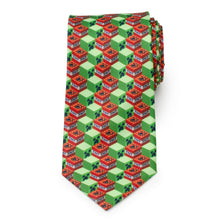 Load image into Gallery viewer, Minecraft Creeper TNT Isometric Green Men's Tie