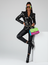Load image into Gallery viewer, MEATPACKING Patent Leather Double-Breasted Blazer BYMANYC ® New York
