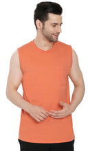Load image into Gallery viewer, Mens Sleeveless T-Shirt with Pocket - A No Cling Comfort Fit Tank