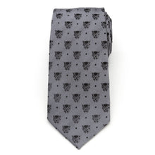 Load image into Gallery viewer, Marvel Black Panther Gray Dot Tie