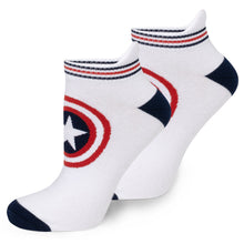 Load image into Gallery viewer, Marvel Captain America Ankle Socks 3-Pack and Lapel Pin Gift Set