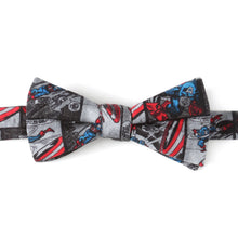 Load image into Gallery viewer, Marvel Captain America Comic Gray Men's Bow Tie