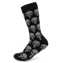 Load image into Gallery viewer, Marvel Punisher Black Socks and Silver Lapel Pin Gift Set