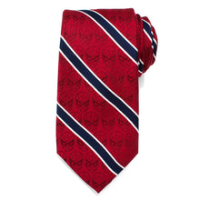 Load image into Gallery viewer, Marvel Spider-Man Red and Navy Stripe Men's Tie