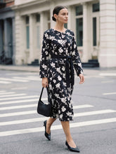 Load image into Gallery viewer, 100% Linen Floral Printed Gathered Maxi Dress ELODIE
