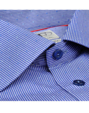 Load image into Gallery viewer, Made in Italy Dress Shirts// Blue Stripe- contemporary fit
