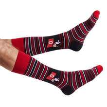 Load image into Gallery viewer, Crimson 8-Bit Maker Bayfield Dress Socks