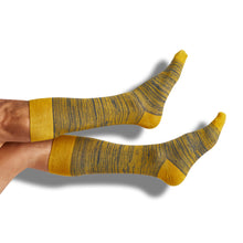 Load image into Gallery viewer, Navy / Gold Marl Dress Socks