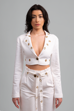 Load image into Gallery viewer, Elvadira Fitted Cropped Denim Set