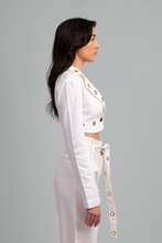 Load image into Gallery viewer, Elvadira Fitted Cropped Denim Set