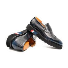 Load image into Gallery viewer, Men's Blue Leather Loafers