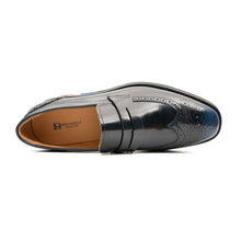 Load image into Gallery viewer, Men's Blue Leather Loafers