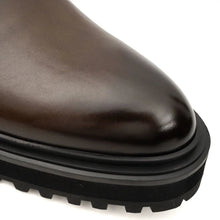 Load image into Gallery viewer, Men's Coffee Calfskin Buckle Chelsea Boots