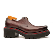 Load image into Gallery viewer, Men's Embossed Leather Derby Shoes with Chunky Sole