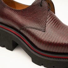 Load image into Gallery viewer, Men's Embossed Leather Derby Shoes with Chunky Sole