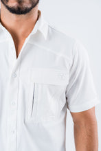 Load image into Gallery viewer, Men's Fishing White Short Sleeve Shirt