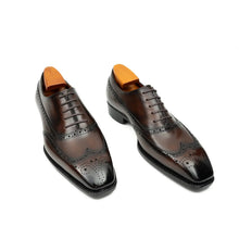 Load image into Gallery viewer, Men's Goodyear Welted Brogue Oxford Shoes