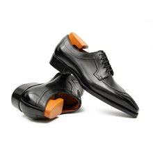 Load image into Gallery viewer, Men's Goodyear Welted Italian Calfskin Dress Shoes Black