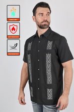 Load image into Gallery viewer, Men's Modern Charcoal GUAYABERA Shirt