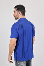 Load image into Gallery viewer, Men's Modern Royal Blue GUAYABERA Shirt