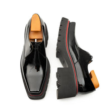 Load image into Gallery viewer, Men's Patent Leather Derby Shoes with Chunky Sole