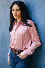Load image into Gallery viewer, Men's Satin Pink Dress Shirt