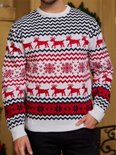Load image into Gallery viewer, Men's Snowflake Reindeer Christmas Couple's Sweater | NCS