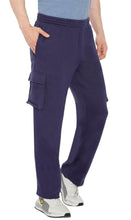 Load image into Gallery viewer, Men's Brushed Fleece Cargo Pants – Comfy Sweatpants with inner drawstrings