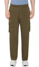 Load image into Gallery viewer, Men's Brushed Fleece Cargo Pants – Comfy Sweatpants with inner drawstrings