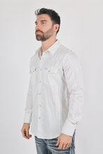 Load image into Gallery viewer, Mens Modern Fit Stretch Lurex Western Long Sleeve Shirt