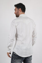 Load image into Gallery viewer, Mens Modern Fit Stretch Lurex Western Long Sleeve Shirt